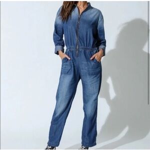 Electric & Rose Lennon Flightsuit Chambray Denim Blue